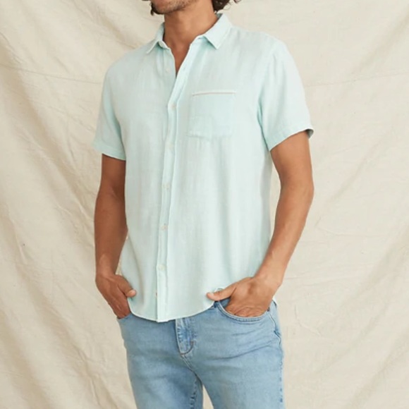 Marine Layer Short Sleeve Button Down - NWT - Size Larger - Picture 3 of 7
